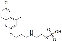 Thiosulfuric acid hydrogen S-[2-[[3-[(6-chloro-4-methyl-2-quinolyl)oxy]propyl]amino]ethyl] ester