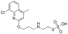 Thiosulfuric acid hydrogen S-[2-[[3-[(8-chloro-4-methyl-2-quinolyl)oxy]propyl]amino]ethyl] ester