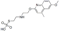 Thiosulfuric acid hydrogen S-[2-[[2-[(6-methoxy-4-methyl-2-quinolinyl)oxy]ethyl]amino]ethyl] ester