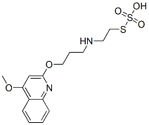Thiosulfuric acid hydrogen S-[2-[[3-[(4-methoxy-2-quinolinyl)oxy]propyl]amino]ethyl] ester
