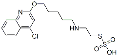 Thiosulfuric acid hydrogen S-[2-[[5-[(4-chloro-2-quinolyl)oxy]pentyl]amino]ethyl] ester