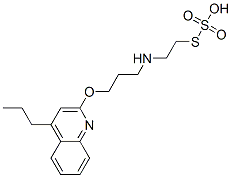 Thiosulfuric acid hydrogen S-[2-[[3-[(4-propyl-2-quinolinyl)oxy]propyl]amino]ethyl] ester
