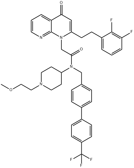 2-[2-(2,3-二氟苯基)乙基]-N-[1-(2-甲氧基乙基)-4-哌啶基]-4-氧代-N-[[4'-(三氟甲基)[1,1'-联苯]-4-基]甲基]-1,8-萘啶-1(4H)-乙酰胺