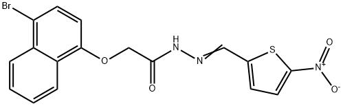 2-((4-溴萘-1-基)氧基)-N'-((5-硝基噻吩-2-基)亚甲基)乙酰肼