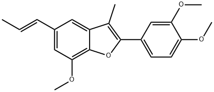 2-(3,4-Dimethoxyphenyl)-7-methoxy-3-methyl-5-[(E)-1-propenyl]benzofuran