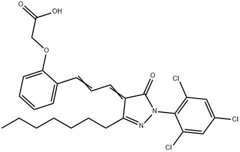 [2-[3-[3-heptyl-1,5-dihydro-5-oxo-1-(2,4,6-trichlorophenyl)-4H-pyrazol-4-ylidene]-1-propenyl]phenoxy]acetic acid