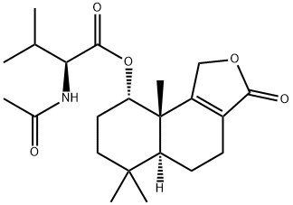 N-Acetyl-L-valine (5aS)-1,3,4,5,5aα,6,7,8,9,9a-decahydro-6,6,9aβ-trimethyl-3-oxonaphtho[1,2-c]furan-9α-yl ester
