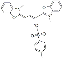 3-methyl-2-[3-(3-methyl-3H-benzoxazol-2-ylidene)prop-1-enyl]benzoxazolium p-toluenesulphonate