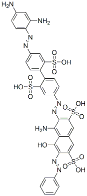 4-氨基-3-[[4'-[(2,4-二氨基苯基)偶氮]-2,2'-二磺基[1,1'-联苯]-4-基]偶氮]-5-羟基-6-(苯基偶氮)-2,7-萘二磺酸
