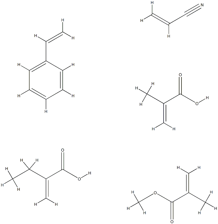 2-Propenoic acid, 2-methyl-, polymer with ethenylbenzene, ethyl 2-propenoate, methyl 2-methyl-2-propenoate and 2-propenenitrile