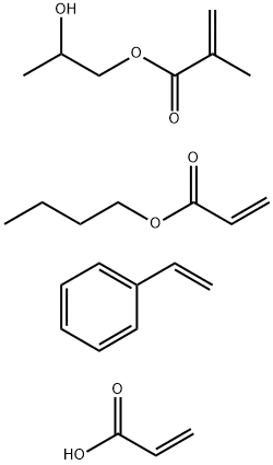 2-Propenoic acid, 2-methyl-, 2-hydroxypropyl ester, polymer with butyl 2-propenoate, ethenylbenzene and 2-propenoic acid