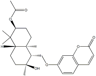 7-[[(1R,4aβ)-6β-(Acetyloxy)decahydro-2β-hydroxy-2,5,5,8aα-tetramethylnaphthalen-1α-yl]methoxy]-2H-1-benzopyran-2-one