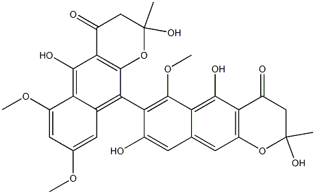 2,2',3,3'-Tetrahydro-2,2',5,5',8-pentahydroxy-6,6',8'-trimethoxy-2,2'-dimethyl-7,10'-bi[4H-naphtho[2,3-b]pyran]-4,4'-dione