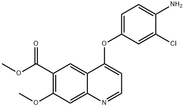 6-Quinolinecarboxylic acid, 4-(4-amino-3-chlorophenoxy)-7-methoxy-, methyl ester