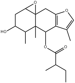 2-Methylbutyric acid [1a,2,4,4a,5,9-hexahydro-3-hydroxy-4,4a,6-trimethyl-3H-oxireno[8,8a]naphtho[2,3-b]furan-5-yl] ester