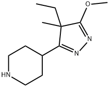 Piperidine, 4-(4-ethyl-5-methoxy-4-methyl-4H-pyrazol-3-yl)- (9CI)