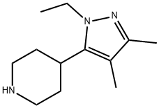Piperidine, 4-(1-ethyl-3,4-dimethyl-1H-pyrazol-5-yl)- (9CI)