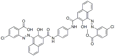 2,2'-[1,4-Phenylenebis[iminocarbonyl(2-hydroxy-3,1-naphthalenediyl)azo]]bis[4-chlorobenzoic acid methyl] ester