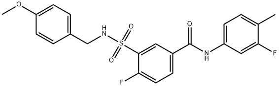 4-Fluoro-n-(3-fluoro-4-methylphenyl)-3-([(4-methoxyphenyl)methyl]sulfamoyl)benzamide