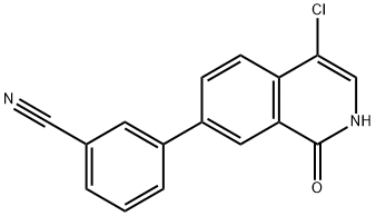 3-(4-CHLORO-1-OXO-1,2-DIHYDROISOQUINOLIN-7-YL)BENZONITRILE
