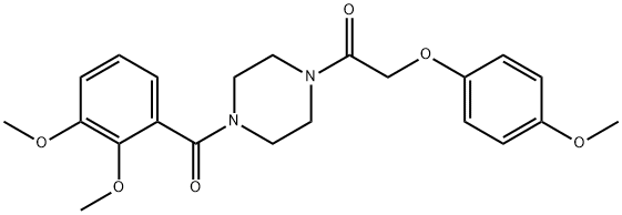 1-(2,3-dimethoxybenzoyl)-4-[(4-methoxyphenoxy)acetyl]piperazine