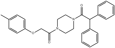 1-(diphenylacetyl)-4-[(4-methylphenoxy)acetyl]piperazine