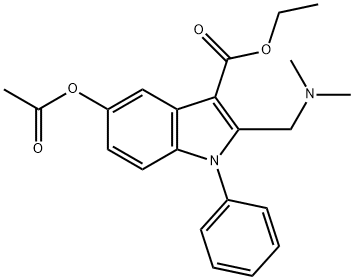 5-(乙酰氧基)-2-[(二甲氨基)甲基]-1-苯基-1H-吲哚-3-羧酸乙酯