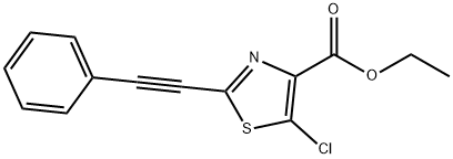 4-Thiazolecarboxylicacid,5-chloro-2-(phenylethynyl)-,ethylester(9CI)