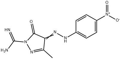 4,5-Dihydro-3-methyl-4-[2-(4-nitrophenyl)hydrazono]-5-oxo-1H-pyrazole-1-carboxamidine