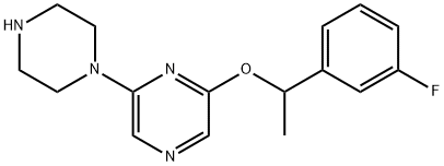 2-[1-(3-氟苯基)乙氧基]-6-(1-哌嗪基)吡嗪