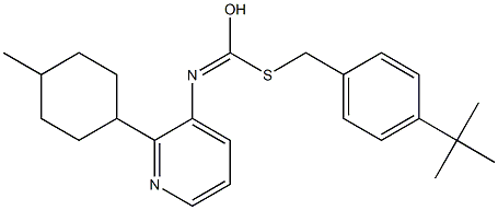 S-((4-(1,1-Dimethylethyl)phenyl)methyl)O-(4-methylcyclohexyl)-3-pyridinylcarbonimidothioate