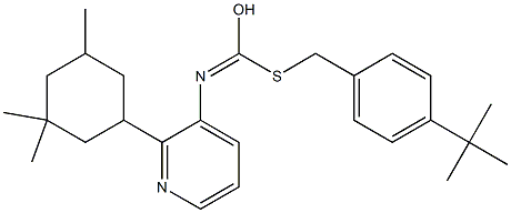 S-((4-(1,1-Dimethylethyl)phenyl)methyl) O-(3,3,5-trimethylcyclohexyl) 3-pyridinylcarbonimidothioate