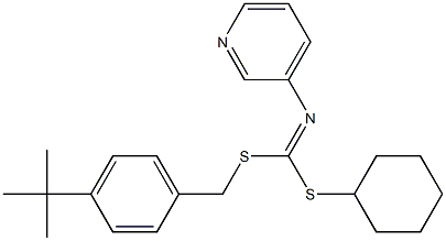 Cyclohexyl 4-(1,1-(dimethylethyl)phenyl)methyl-3-pyridinylcarbonimidodithioate