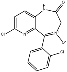 7-chloro-5-(2-chlorophenyl)-1,3-dihydro-2H-pyrido[3,2-b]-1,4-diazepin-2-one 4-oxide