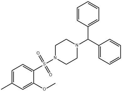 2-[(4-benzhydryl-1-piperazinyl)sulfonyl]-5-methylphenyl methyl ether