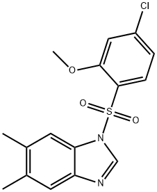 1-((4-chloro-2-methoxyphenyl)sulfonyl)-5,6-dimethyl-1H-benzo[d]imidazole