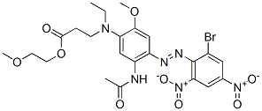 2-methoxyethyl N-[5-(acetylamino)-4-[(2-bromo-4,6-dinitrophenyl)azo]-2-methoxyphenyl]-N-ethyl-beta-alaninate