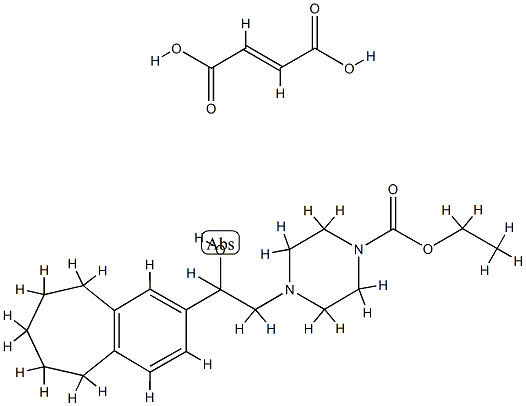 but-2-enedioic acid, ethyl 4-[2-(10-bicyclo[5.4.0]undeca-8,10,12-trien yl)-2-hydroxy-ethyl]piperazine-1-carboxylate