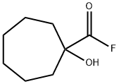 Cycloheptanecarbonyl fluoride, 1-hydroxy- (9CI)