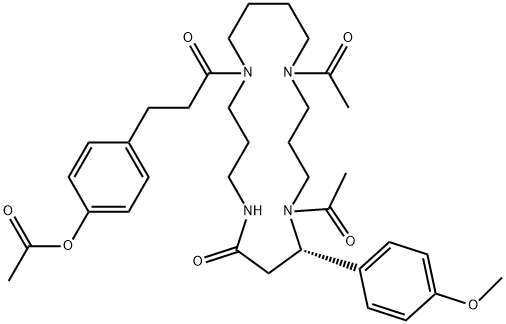 (8S)-9,13-Diacetyl-1-[3-[4-(acetyloxy)phenyl]-1-oxopropyl]-8-(4-methoxyphenyl)-1,5,9,13-tetraazacyploheptadecan-6-one