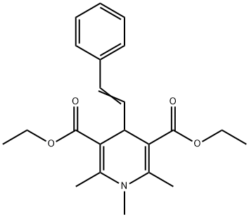 1,4-Dihydro-1,2,6-trimethyl-4-(2-phenylethenyl)-3,5-pyridinedicarboxylic acid diethyl ester