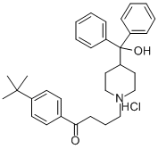 1-[3-(p-tert-butylbenzoyl)propyl]-4-(hydroxybenzhydryl)piperidinium chloride