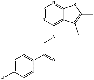 1-(4-chlorophenyl)-2-[(5,6-dimethylthieno[2,3-d]pyrimidin-4-yl)sulfanyl]ethanone