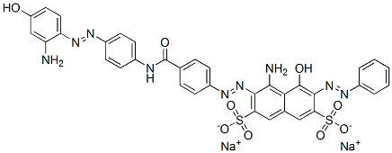 disodium 4-amino-3-[[4-[[[4-[(2-amino-4-hydroxyphenyl)azo]phenyl]amino]carbonyl]phenyl]azo]-5-hydroxy-6-(phenylazo)naphthalene-2,7-disulphonate