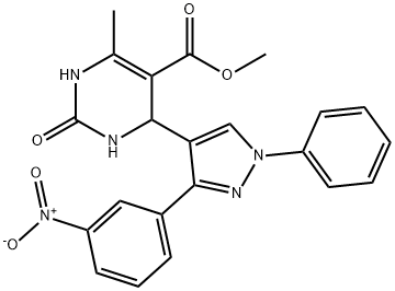 methyl 6-methyl-4-(3-(3-nitrophenyl)-1-phenyl-1H-pyrazol-4-yl)-2-oxo-1,2,3,4-tetrahydropyrimidine-5-carboxylate