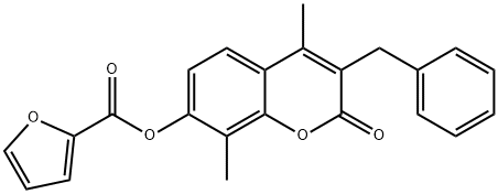(3-benzyl-4,8-dimethyl-2-oxochromen-7-yl) furan-2-carboxylate