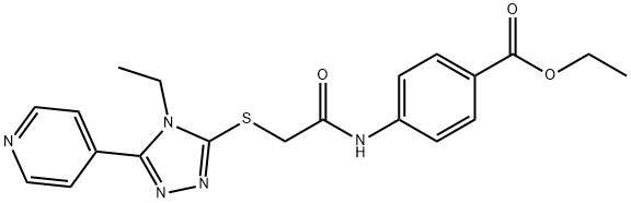 ethyl 4-[({[4-ethyl-5-(4-pyridinyl)-4H-1,2,4-triazol-3-yl]sulfanyl}acetyl)amino]benzoate
