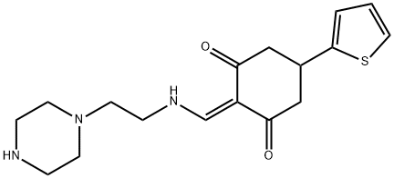 2-{[(2-piperazin-1-ylethyl)amino]methylene}-5-thien-2-ylcyclohexane-1,3-dione