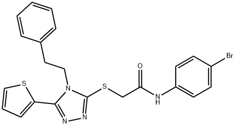 N-(4-bromophenyl)-2-{[4-(2-phenylethyl)-5-(thiophen-2-yl)-4H-1,2,4-triazol-3-yl]sulfanyl}acetamide