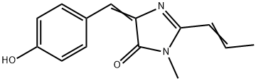 4H-Imidazol-4-one,  3,5-dihydro-5-[(4-hydroxyphenyl)methylene]-3-methyl-2-(1-propen-1-yl)-